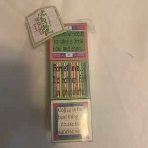 Decor wine chocolate coffee office desk NWOT